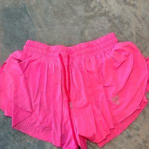 Hot pink flowy shorts